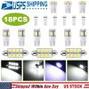 18Pcs T10/T5/41mm Festoon LED Light Bulb Interior Dome Map instrument LED Lights License Plate Trunk Side Positioning Lights 6000K White