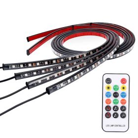 Waterproof RGB Underglow LED Strip Remote App Control Car Underbody Light Music Control Exterior Underbody Lights DC 12V