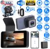 1080P Dual Lens Dash Cam Vehicle Driving Recorder Car DVR with WiFi GPS G-Sensor APP Control Motion Detection Parking Monitor Night Vision