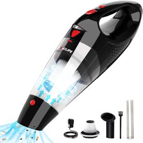 Handheld Vacuum Wireless Portable 10000Pa - Cordless Lightweight Low-Noise Fast Charging USB Vacuum Cleaner 800mL Capacity With LED Light Washable HEP (Option: Red and Black)