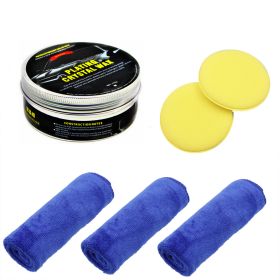 Car Diamond Crystal Wax Black Wax Coating Waxing Polishing Sewage Crystal Hard Wax (Option: White-set)