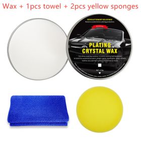 Car Diamond Crystal Wax Black Wax Coating Waxing Polishing Sewage Crystal Hard Wax (Option: White-Set1)