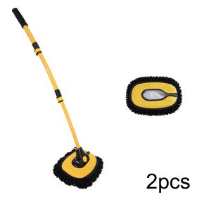 2022 New 15 Degree Bend Car Cleaning Brush Special Telescoping Long Handle Cleaning Mop Auto Accessories Car Wash Tool Supplies (Ships From: China, Color: 2PCS)