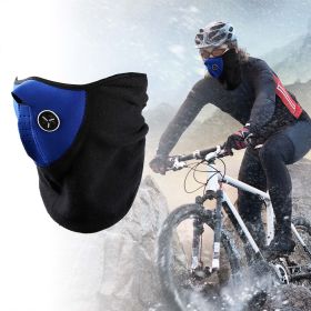 Half Face Mask Breathable Windproof Dustproof Neck Warmer for Bike Motorcycle Racing- Hard Rock Health (Color: Blue)